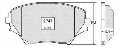 Pastilla Freno Delantero Toyota Rav4 Advantage 2.0 2000 2006