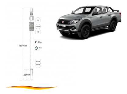 Set Bujia Incandescente Fiat Fullback 2.4 2016 2019 4 Uds