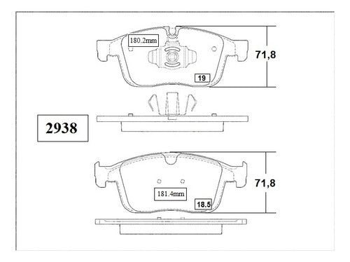 Pastilla Freno Delantero Volvo Xc60 2000t 2009 2012