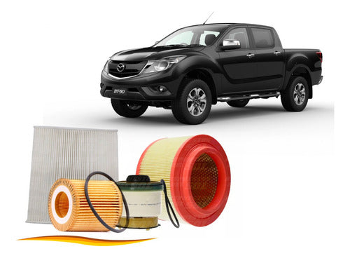 Kit Filtros Mazda Bt50 2.2 13-22 Aceite Aire Petróleo Pole