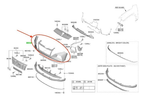 Parachoque Delantero Hyundai Tucson 2021 2022
