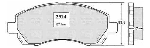 Pastilla Freno Delantero Subaru Legacy 2.0 1997 1999
