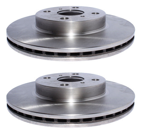 Par Discos Freno Toyota Yaris 2006 2013 Delantero