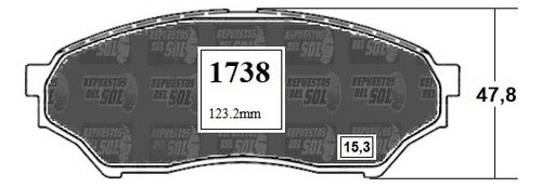 Pastilla Freno Delantero Mitsubishi Pajero Io 1.8 1997 2001