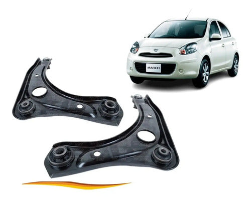 Bandejas Suspension Nissan March 2012 2018 Par