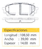 Pastilla Freno Trasero Subaru Forester 2.0 2003 2005