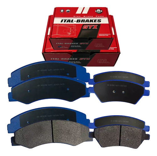 Kit Pastillas Delanteras + Traseras Freno Gtx Foton Ft500 2016 2022