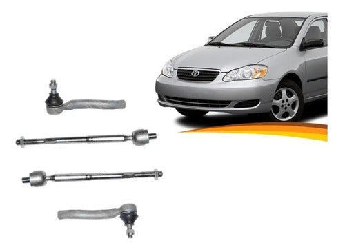 Brazo Axial Toyota Corolla 2002 2008 + Terminales Kit X 4