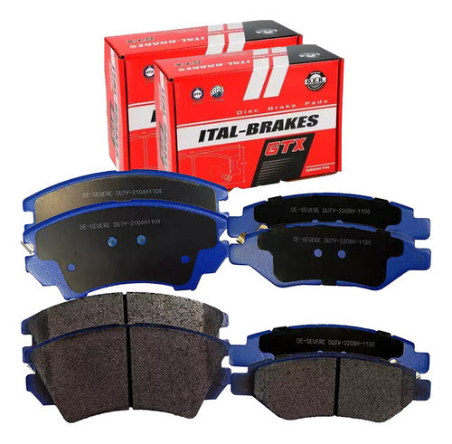 Kit Pastillas Delanteras + Traseras Freno Gtx Chevrolet Camaro 2010 2020