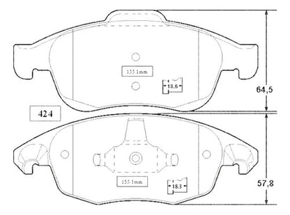 Pastilla Freno Delantero Citroen C4 Picasso 1.6 2008 2011