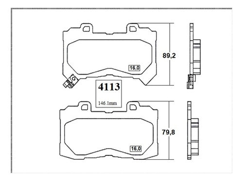 Pastilla Freno Delantero Chevrolet Colorado 2.8 2015 2018