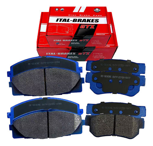 Kit Pastillas Delanteras + Traseras Freno Gtx Dongfeng Joyear X3 2020 2023