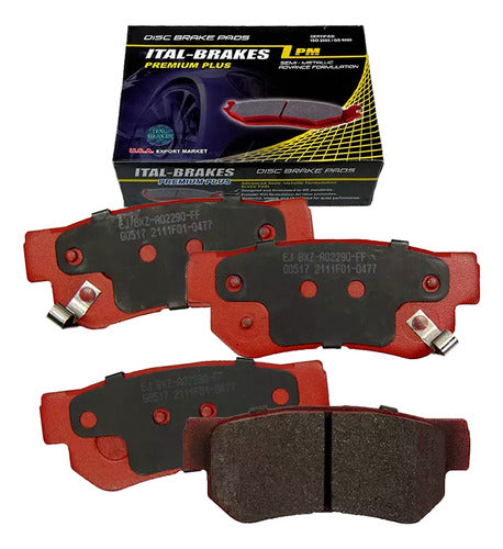 Kit Pastillas Delanteras + Traseras Freno Hyundai Santa Fe 2000 2006