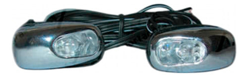 Sapitos Lanza Agua Con Luz Azul Auto Tuning Universal Par