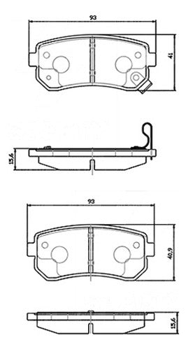 Pastilla Freno Trasero Hyundai Sonata 2.0 2013