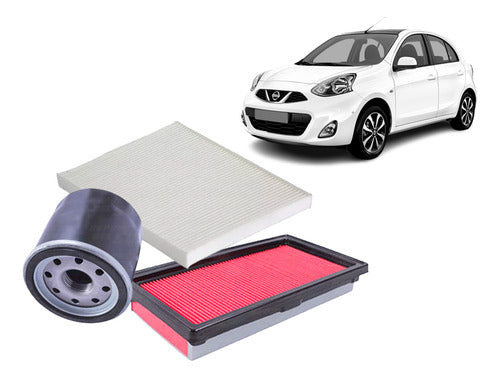 Kit Filtros Nissan March 1.6 12-14 Aceite Aire Polen