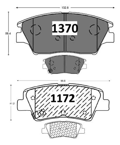 Kit Pastillas Delanteras + Traseras Freno Ssangyong Tivoli 2015 2024