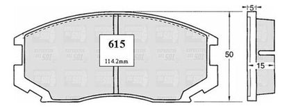 Pastilla Freno Delantero Mitsubishi Mirage 1.3 1997 2000