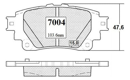 Pastilla Freno Trasero Toyota Corolla Cross 1.8 2020