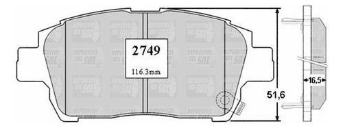 Pastilla Freno Delantero Geely Sl 1.8 2012