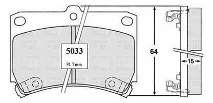 Pastilla Freno Delantero Ford Escort 1.9 1993 1994