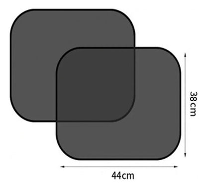 Set 2 Sombrillas Ventana Lateral Negro S 44x38