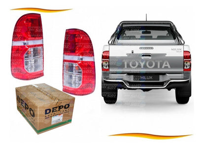 Par Faroles Trasero Toyota Hilux 2012 2015 Derecho + Izq