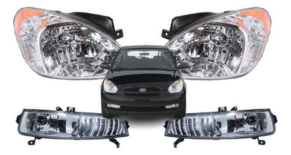 Optico + Neblinero Hyundai Accent New 2006 2012 Par