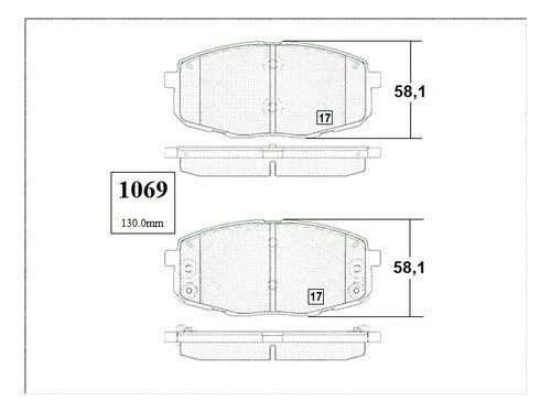 Pastilla Freno Delantero Kia Cerato Ex 1.6 2017