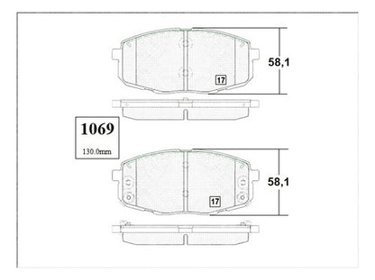 Pastilla Freno Delantero Kia Cerato Ex 1.6 2017