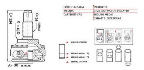 Punta Homocinetica R/L Civic Shutle 1.6 1988 1991