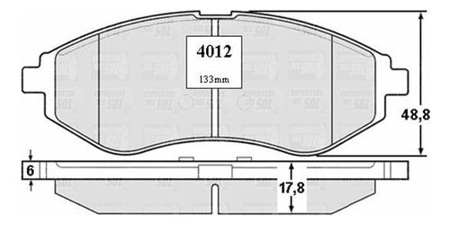Pastilla Freno Delantero Chevrolet Aveo 1.4 2004 2010