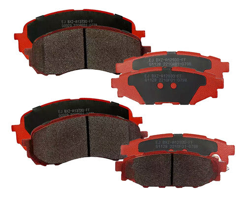 Kit Pastillas Delanteras + Traseras Freno Subaru Impreza Sx 2012 2020
