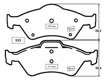 Pastilla Freno Delantero Honda Fit 1.4 2002 2006