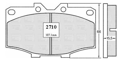 Pastilla Freno Delantero Toyota Hilux 2.0 1979 1983