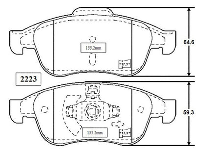 Pastilla Freno Delantero Renault Megane Iii 1.6 2008
