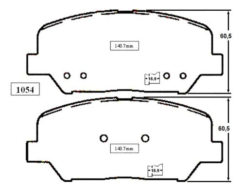 Pastilla Freno Delantero Hyundai Azera 3.0 2011 2014