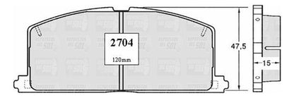 Pastilla Freno Delantero Toyota Tercel 1.5 1983