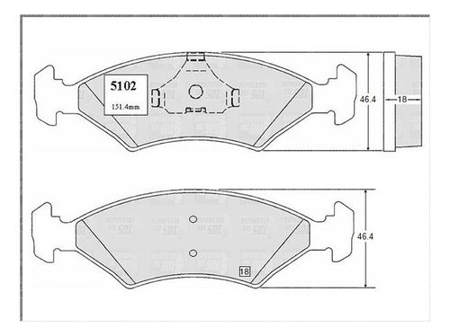 Pastilla Freno Delantero Ford Fiesta 1.3 1995 2000