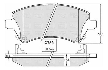 Pastilla Freno Delantero Toyota Corolla Sport 1.6 2004 2007