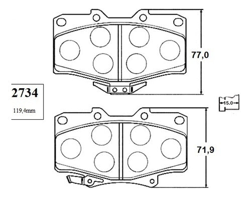 Pastilla Freno Delantero Toyota Runner Surf 2.5 1990 1997