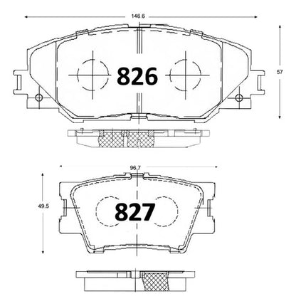Kit Pastillas Delanteras + Traseras Freno Toyota Rav 4 2008 2018