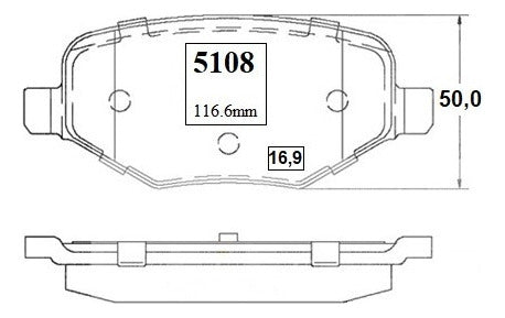 Pastilla Freno Trasero Ford Edge 2.0 2012 2015