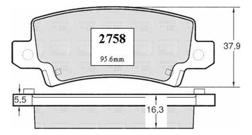 Pastilla Freno Trasero Toyota Corolla 1.8 2004 2008