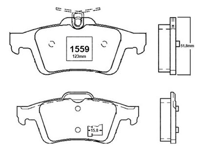 Pastilla Freno Trasero Peugeot 508 2.0 2012 2018