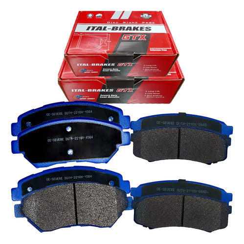Kit Pastillas Delanteras + Traseras Freno Gtx Jmc New Vigus Work 2022 2023