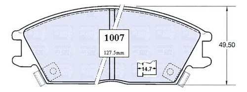 Pastilla Freno Delantero Hyundai Accent 1.5 1994 2000
