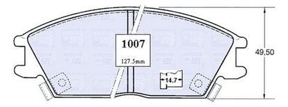 Pastilla Freno Delantero Hyundai Accent 1.5 1994 2000
