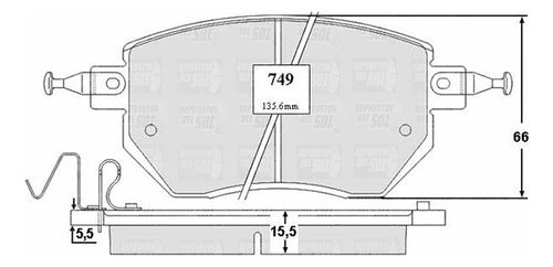 Pastilla Freno Delantero Nissan Murano 3.5 2009 2016