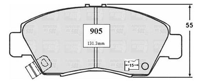 Pastilla Freno Delantero Honda Logo 1.3 1997 2001